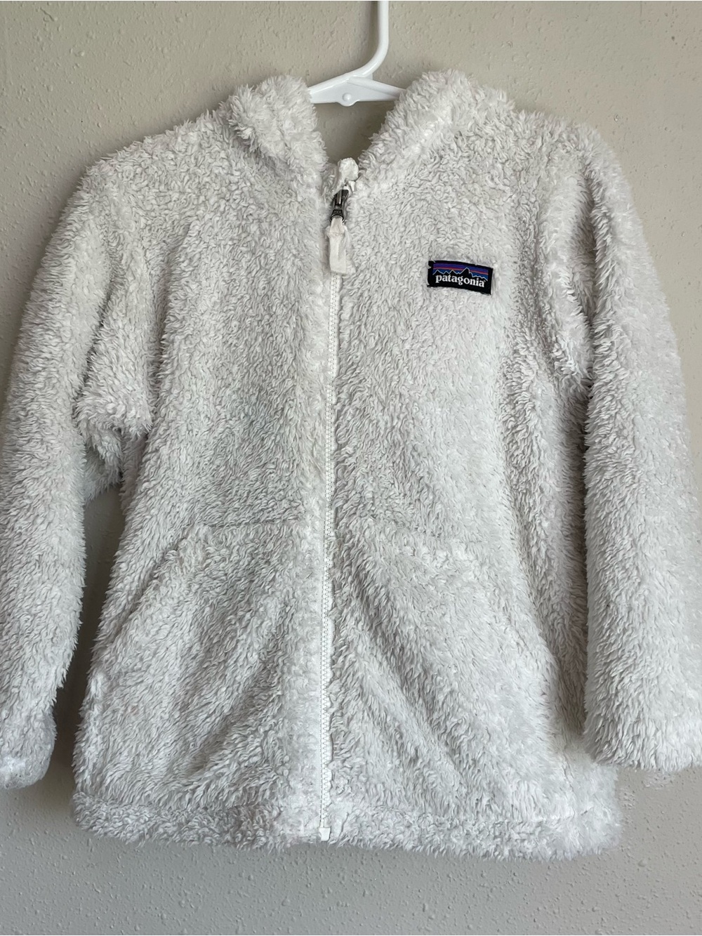 Patagonia Furry Friends Sherpa Zip Hoodie with Multicolor Logo